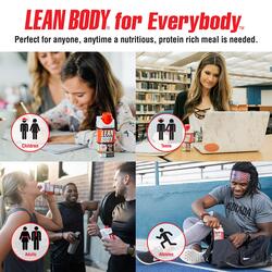 Lean Body Ready-to-Drink Cookies and Cream Protein Shake, 40g Protein, Whey Blend, 0 Sugar, Gluten Free, 22 Vitamins & Minerals, Pack of 12.